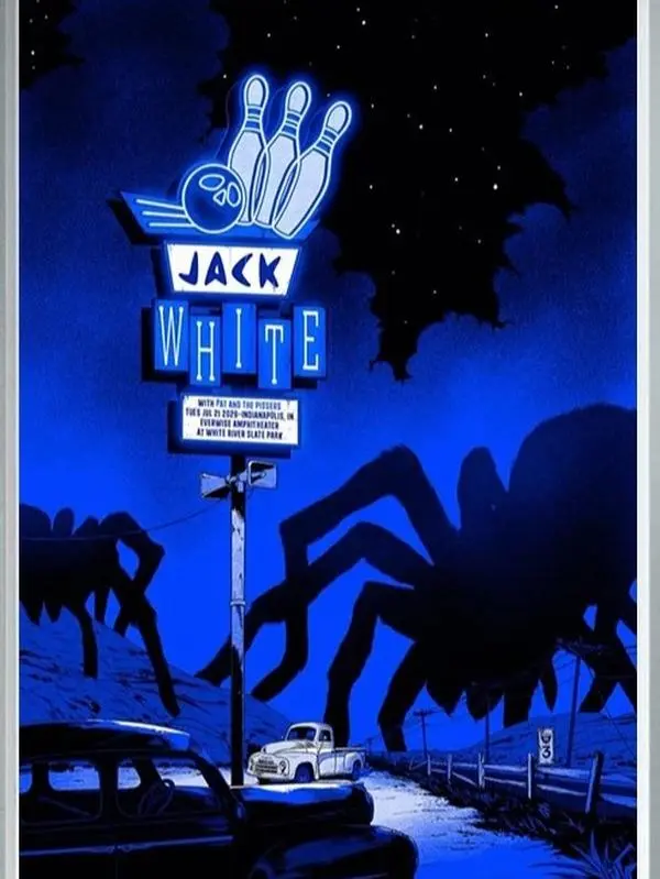 Jack White July 21, 22 2026 Indiana Tour Poster