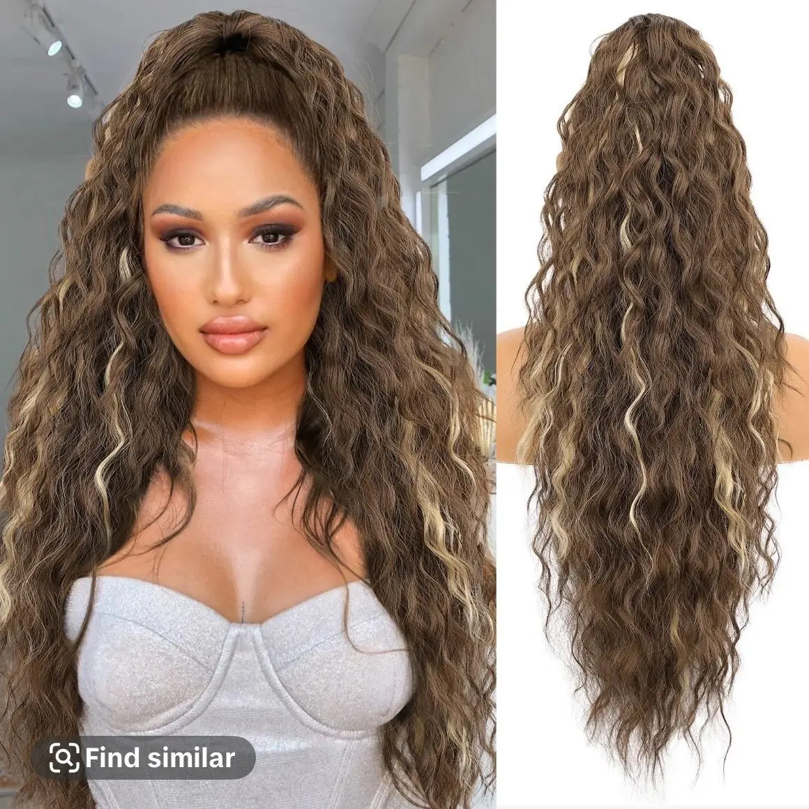 Claw Clip 30inch Brown Higlights