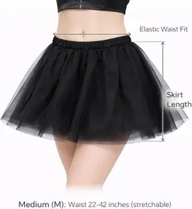Fluffy Tutu Skirt for Women – Adjustable Waist, Puffy Tulle Mini Skirt for Holiday Costumes & Parties