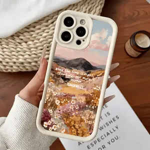 Wildflower Verse Soft TPU Case for iPhone 11-17/ProMax/X/XS/XSMax - Slim Fit, 1.2mm Raised Lips, Non-Slip, Durable Silicone, Shockproof Protection