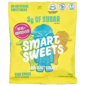 SmartSweets Sour Blast Buddies®, Berry, Blue Raspberry, Lime, Lemon, Orange, 1.8 oz (50 g)