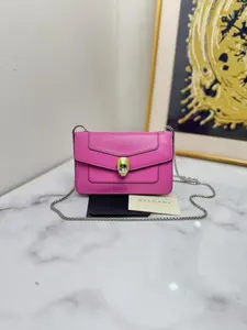 Pre-owned Bvlgari Leather Messenger Bags Preloved serpenti mini woc 15*10cm 110910