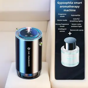 Car Aromatherapy Diffuser - Rechargeable Home Essential Oil Diffuser for Air Freshening and Purification - Starry Sky Light Effect with Multiple Switchable Modes freshener