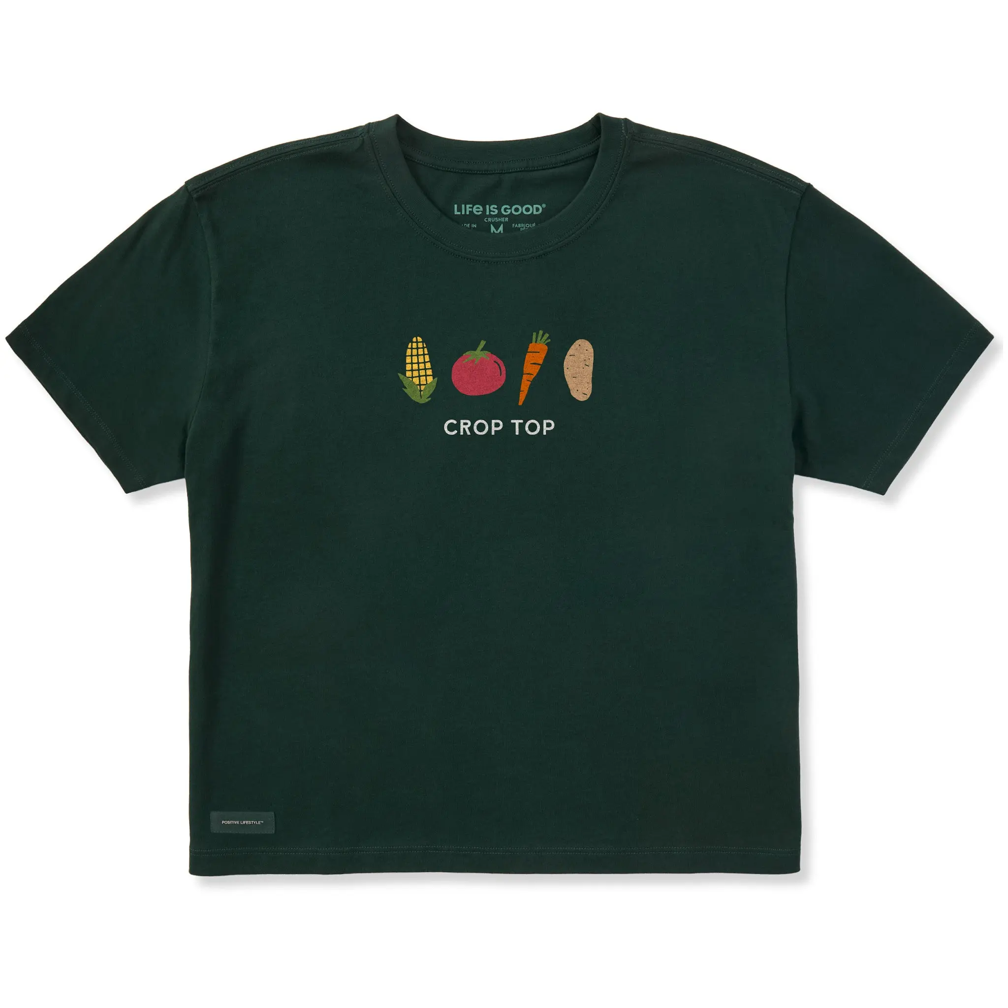Women's Crop Top Short Sleeve Crusher Boxy Tee