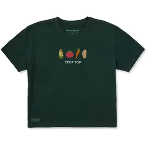 Women's Crop Top Short Sleeve Crusher Boxy Tee