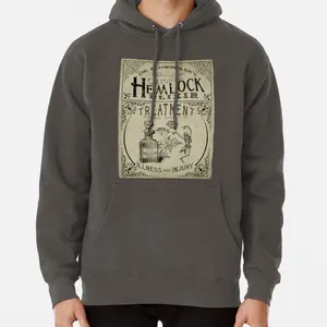 Dr. Schwindler's Original Hemlock Elixir Vintage Label Sweatshirt Hoodie - Spooky Halloween Graphic, Perfect for Costume, Creepy and Mysterious Design