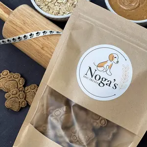 Noga's Top Treat Trio - Organic Gluten-Free Dog Treats - Bacon Bites, Blueberry Bliss & Pumpkin Patch - 6 oz Bag - Good for Sensitive Stomachs