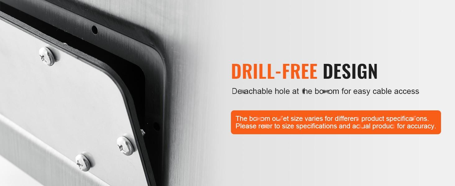 Stainless Steel Electrical Enclosure Box, 24x20x8 Inches, 304 Stainless Steel Outdoor Wall Mounted Enclosure with Mounting Plate Hinges and Lock, IP66 Waterproof Junction Box for Electrical Equipment