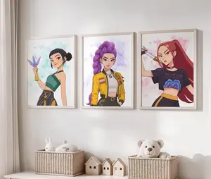 Kpop Girl Bedroom Art: Inspired Prints, Set of 3 Posters