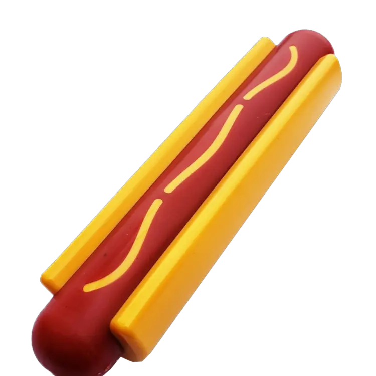 Sodapup Hot Dog Ultra Durable Nylon Dog Chew Toy Best of 2020 Power Chewers Safe FDA Compliant Made in USA Dishwasher Safe