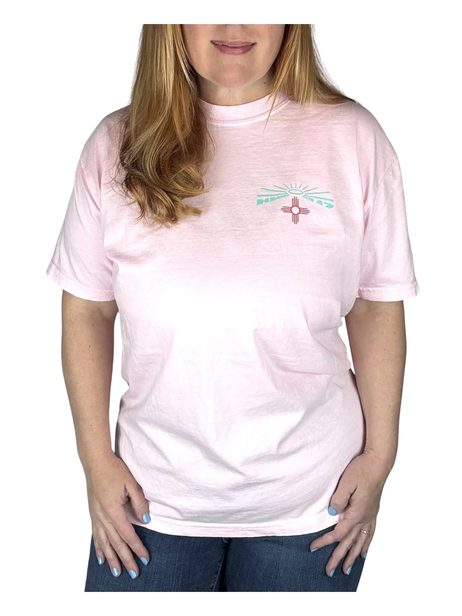 Unisex 100% Cotton Heavyweight Crew | Heaven in State 47 Alien Heat Run Edition | Light Pink