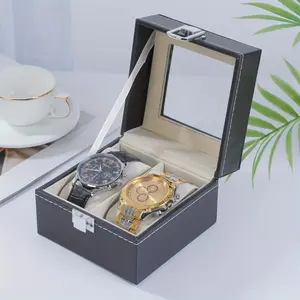 Watch storage box, display box, detachable watch box, watch jewelry bracelet box for men and women, with 2 compartments, Fashionable Watch Accessories