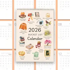 2026 Date Spiral Target Planner Notebook, Wish List & Monthly Event Log, Inspirational Tips, Coiled Binding, Schedule Organizer, Spiral Bound Planner