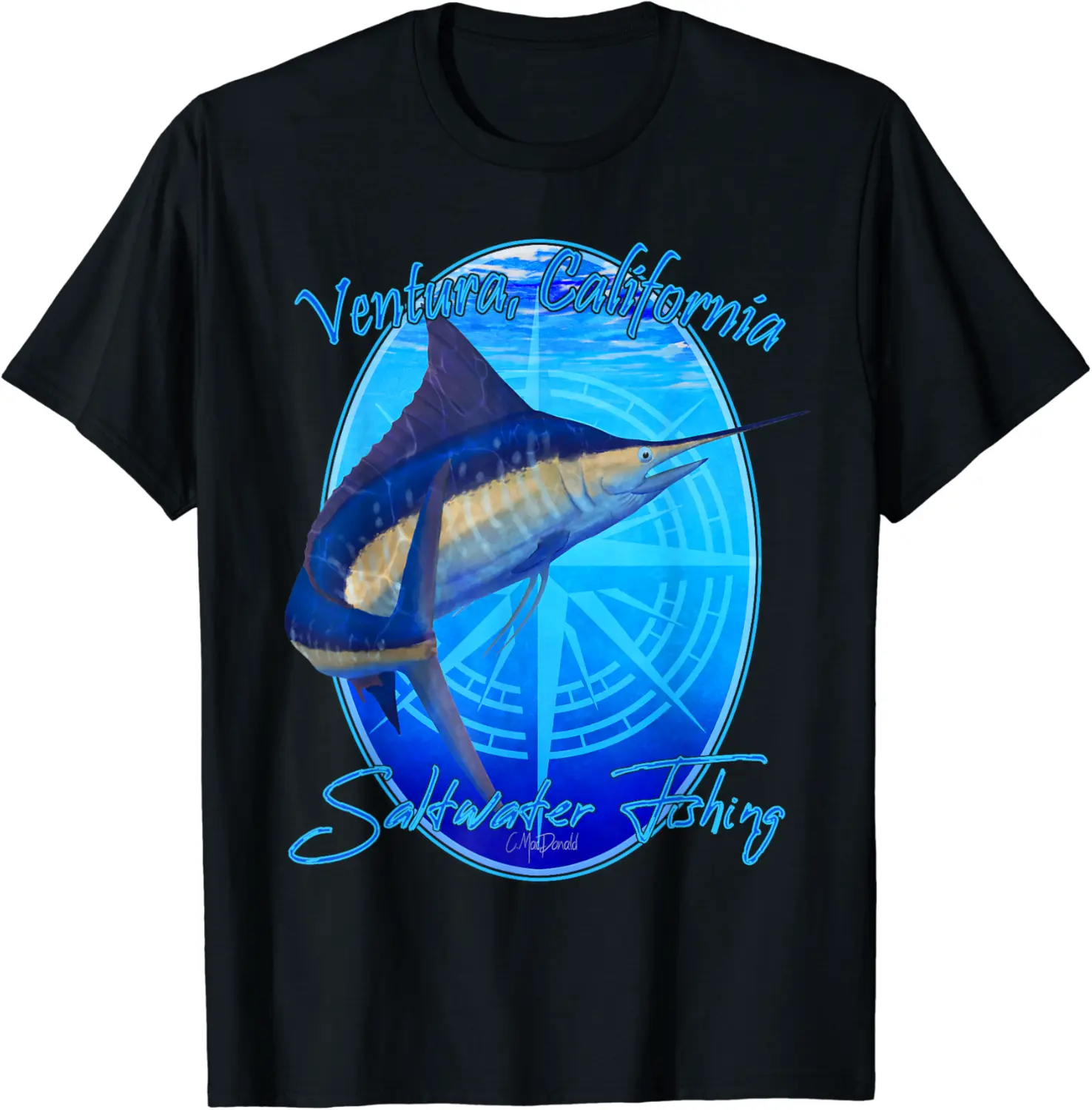 Ventura, California Billfish Saltwater Fishing T-Shirt - Nicollev Shop 97B0CR1RD3HL