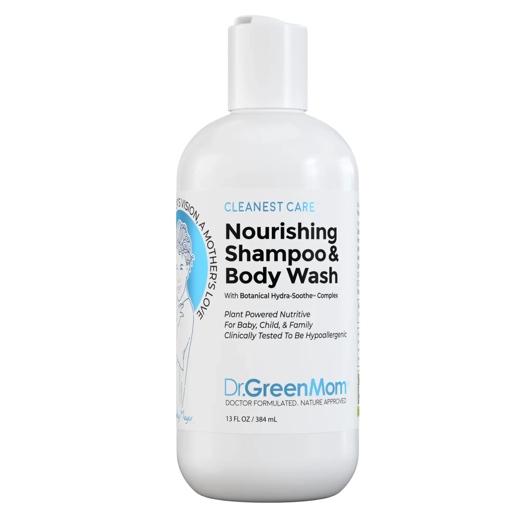 Cleanest Care™ 2-in-1 Nourishing Hydrating Soothing Shampoo & Body Wash with Botanical Hydra-Soothe™ Complex - 13 fl oz, Sensitive Skin Bath & Body Care Product