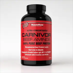 MuscleMeds Carnivor Beef Aminos Protein with Full Spectrum Amino Acids & Creatine, 300 Tablets