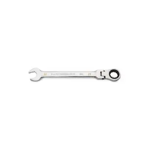 GearWrench KDT86722 22 mm 90-Tooth 12 Point Flex-Head Combination Ratcheting Wrench