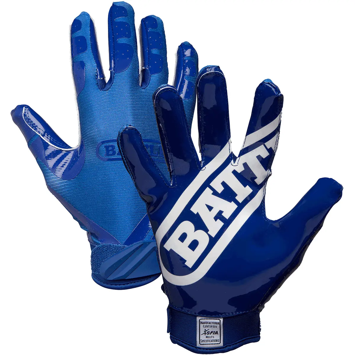 Battle Sports Adult Football Gloves - 1 Pair for Players, DoubleThreat Receiving Gloves with UltraTack Palm Anti-Slip Surface, Nylon Breathable Material, Secure Hook Closure, Legal Stick Limit Compliance