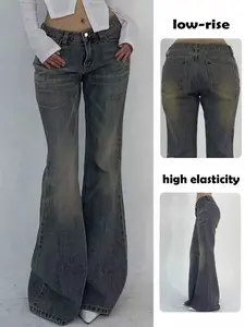 Fashion Vintage Casual Daily Women's Denim Jeans, Comfortable and Stylish Jeans for Everyday Wear, Perfect for Casual