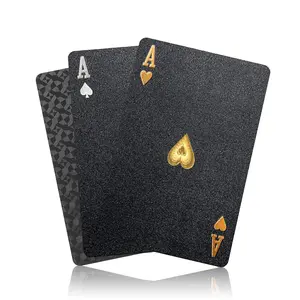 Diamond Black Foil Playing Cards,1 Box Waterproof Plastic Poker Cards Game For Adults & Kids,Gift Poker Cards,HD quality,Long-Lasting Cards