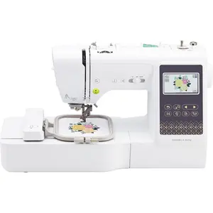 SE700 Sewing and Embroidery Machine, Wireless LAN Connected, 135 Built-in Designs, 103 Built-in Stitches, Computerized, 4" x 4" Hoop Area, 3.7" Touchscreen Display, 8 Included Feet, White