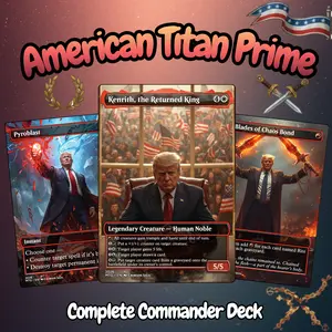 Patriotic Titan Deck Proxy MTG – MTG Commander Heroic Combat Strategy | Custom Proxy Card Set | EDH Deck + Token