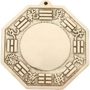 Chinese Bagua Mirror Feng Shui Protection Against Negative Positive Harmful Energy 8. 3cm  Convex Mirror Ornament for  Office Yard