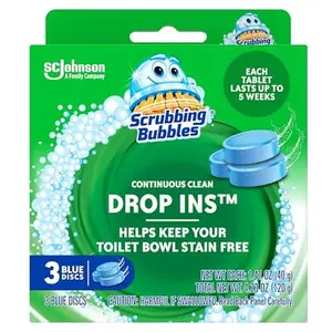 Scrubbing Bubbles Toilet Tablets, Continuous Clean Toilet Drop Ins, Helps Keep Toilet Stain Free and Helps Prevent Limescale Buildup, 3 Count, Pack Of 1