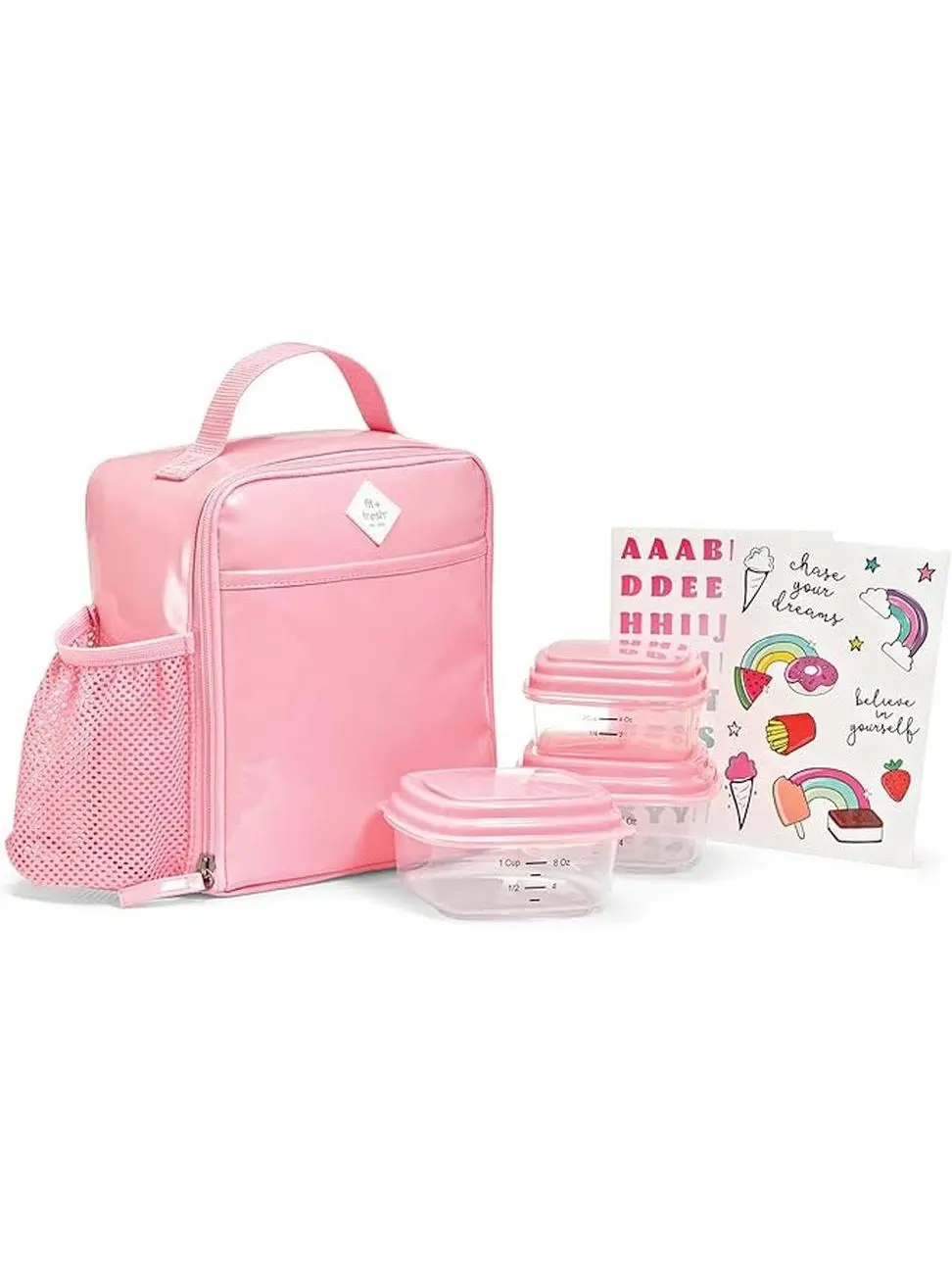 Medport 2841KFFSC3068 DIY Sticker Insulated Lunch Box - Pink
