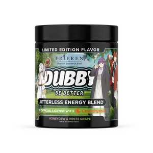 Frieren: Beyond Journey's End Energy Drink Honeydew White Grape Flavor Dubby Energy 30 Servings No Sugar Jitter Free Energy