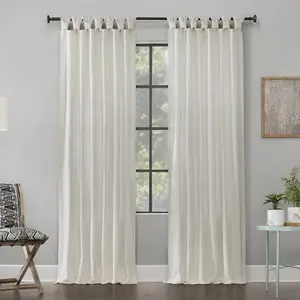 Washed Cotton Twist Tab Curtains 52x84” - Crushed Texture, Semi-Sheer Light Filter, Easy Tab Top Hang, 100% Cotton, Machine Washable #HomeDecor #CurtainStyle