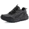 Men's Low-Cut Laced Active Casual Trainers - Synthetic Lightweight EVA Footwear, Nylon Upper, Breathable Non-Slip Sole, All-Season Sports Training Shoes for Jogging, Running, Outdoor Walking, Patchwork Look