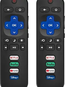 (Pack of 2) Replacement Remote Control Only for Roku TV, Compatible for TCL Roku/Hisense Roku/Onn Roku/Sharp Roku/Element Roku/Westinghouse Roku/Philips Roku Smart TVs (Not for Roku Stick and Box)