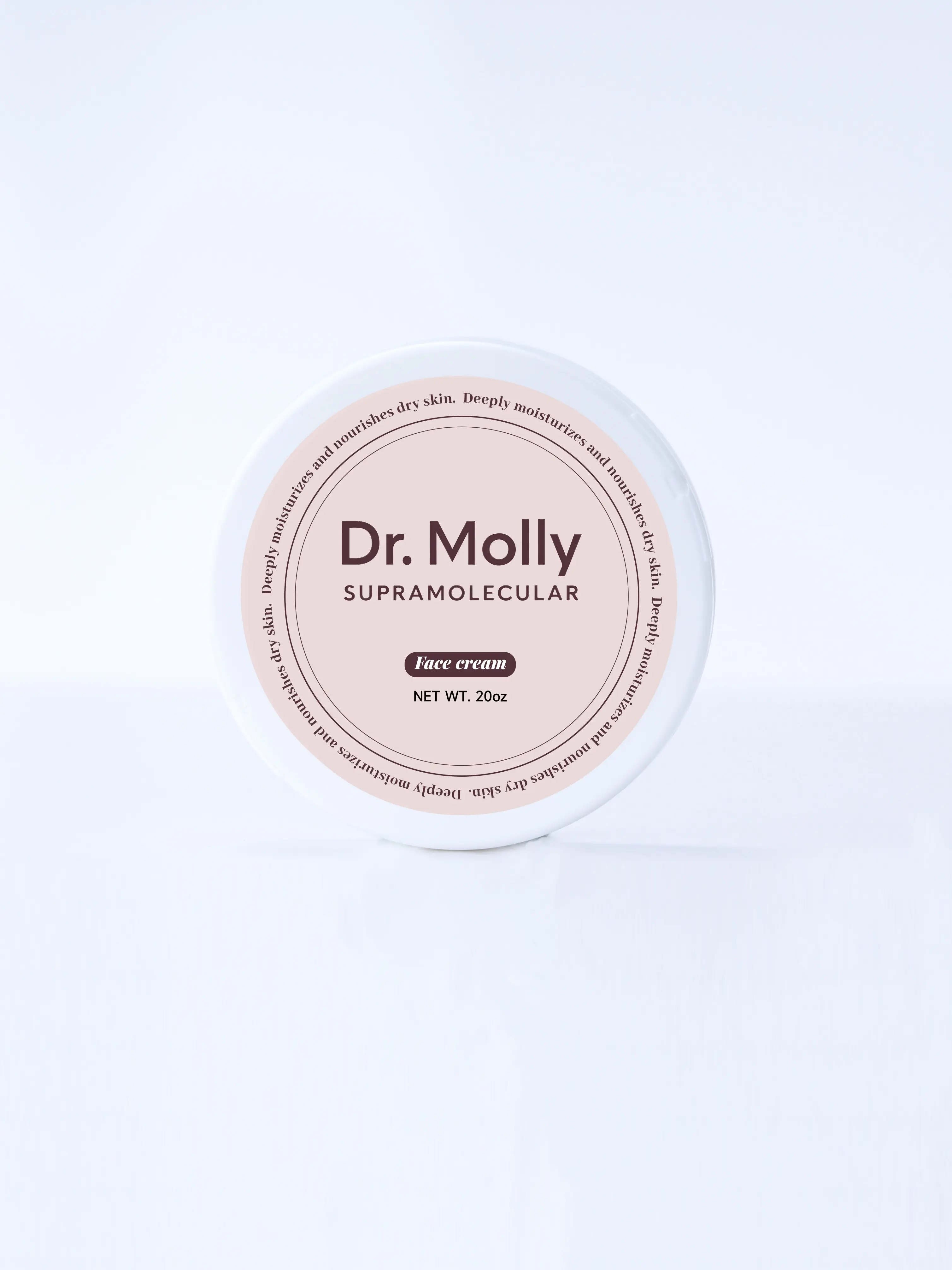 Hydrating Face Cream with Mineral Oil, Daily Use Moisturizer with Supramolecular Elements that Deeply Hydrates Skin, 50g, Moisturizers, 50Ml, Dr. Molly