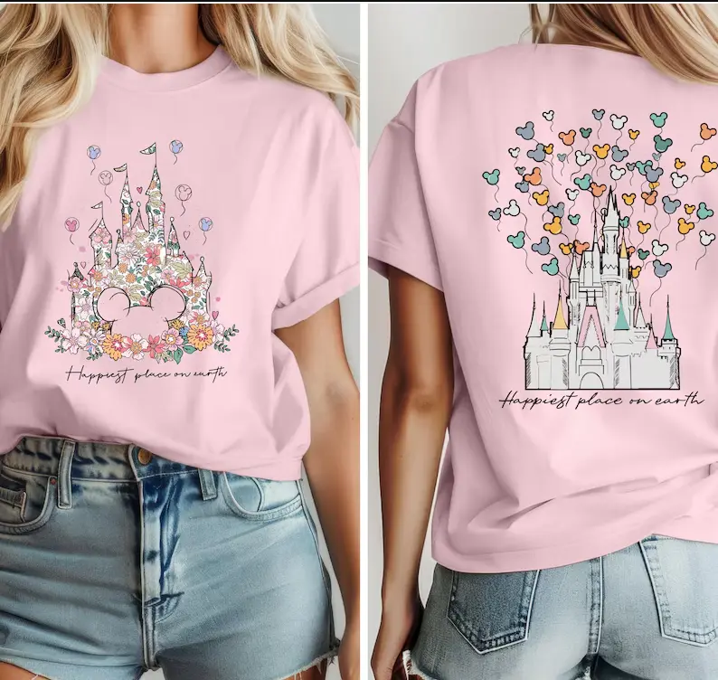 Happiest Place On Earth Shirt, Magical Castle Shirt, Balloons T-Shirt, Castle Shirt, Magic Castle Shirt