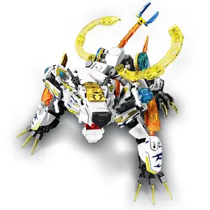 Tiger Mecha Robot Building Blocks Toy, Creative Model Building Blocks Toy, Birthday Gift for Boys, Building Block Sets, Model Kit