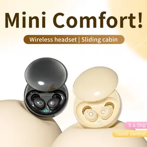 Wireless Sleep  with Bluetooth 5.4, Ultra-Light in-Ear Invisible Earphone, Comfortable Sleep Headphones for Side Sleepers for Night Use (Black) hidden mini wireless earphone