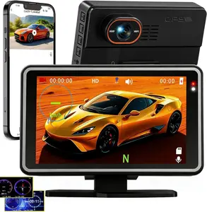 WiFi Dash Cam Front, P Dash Camera for Cars, Head Up Display HUD, " IPS Screen Dashcam with Loop Recording, Wide Angle, Speed, Compass, Overspeed Alarm, Driving Recorder