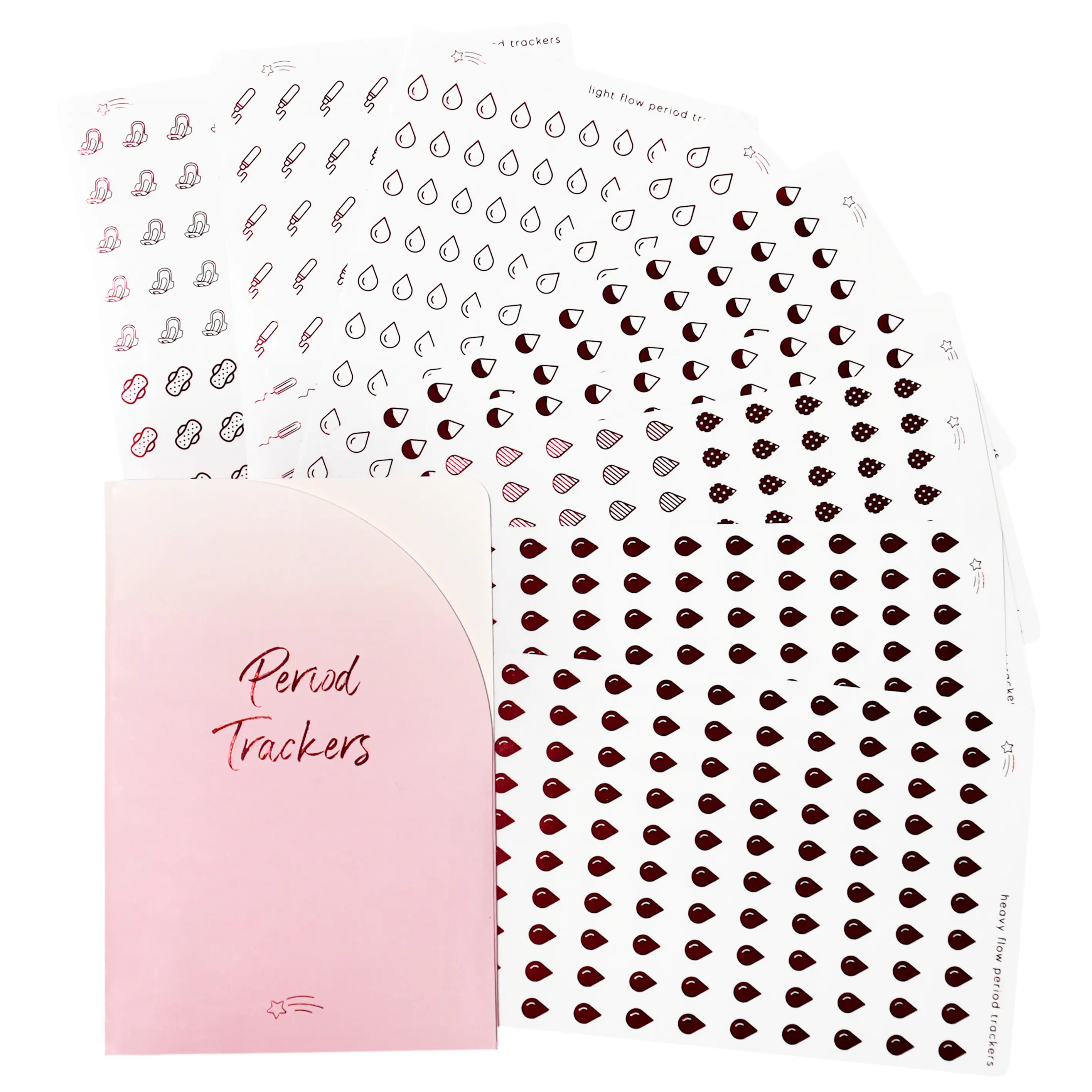 Period Tracker Stickers for Planner Flow Trackers