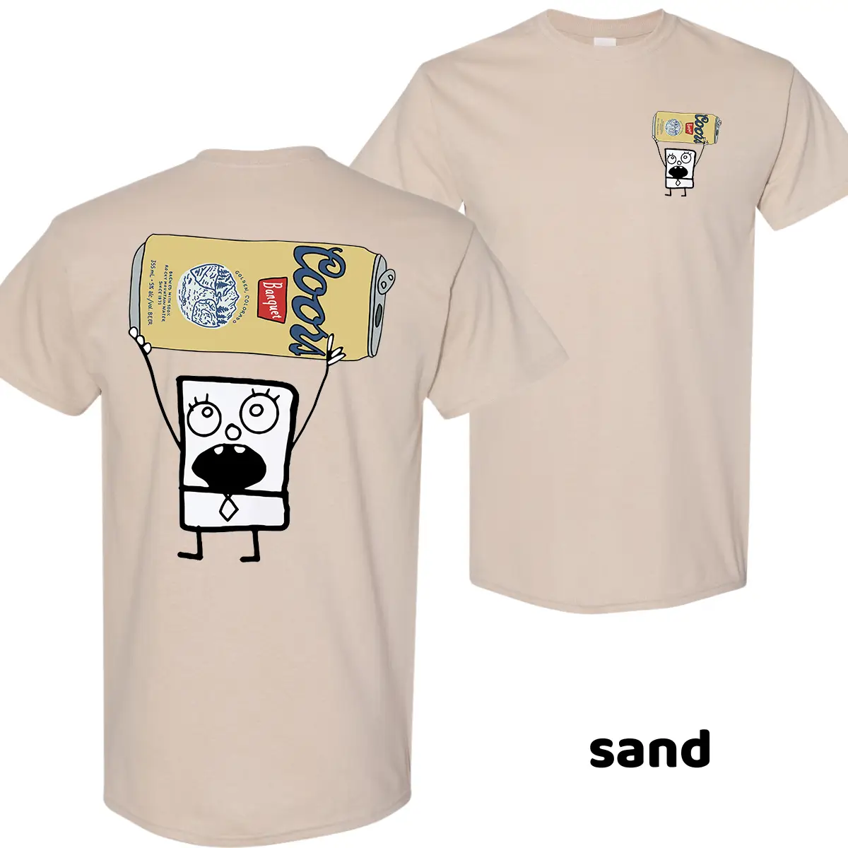 Doodlebob Coors Banquet Essential T-Shirt – Funny Shirt, Menswear Streetwear Top, Casual Short Sleeve Graphic Tee for Beer Lovers