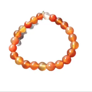 Genuine Red Agate Bracelet - Genuine Gemstone Bracelet with Unique Design, Durable, Long-Lasting, Available in Small, Medium, Large & Extra Large Sizes