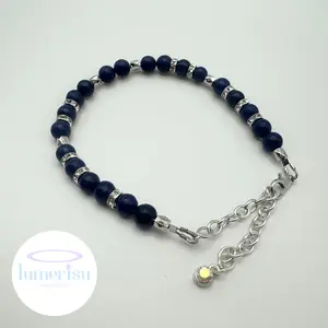 handmade “ethereal” natural stone beaded bracelet