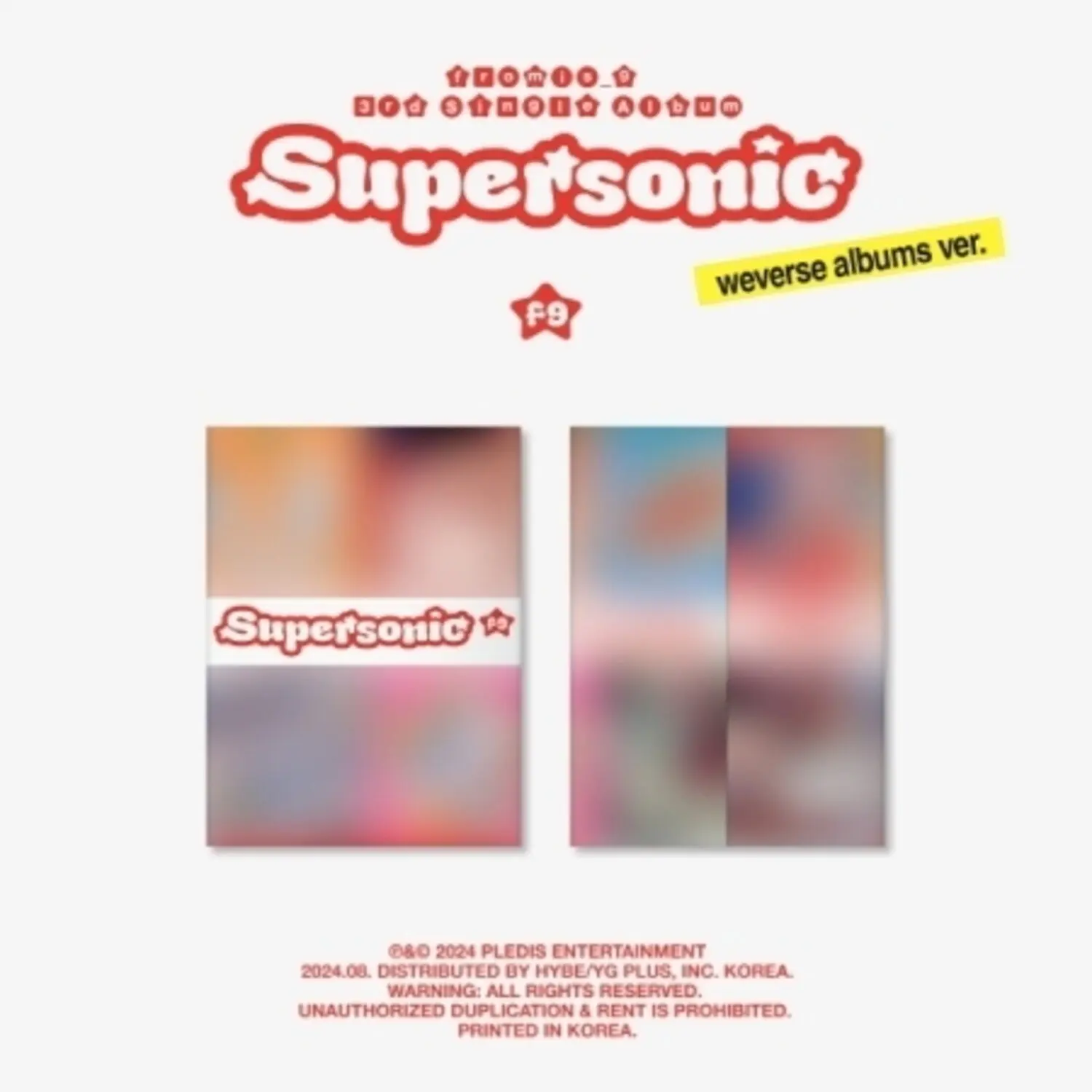 Fromis_9 - Supersonic Korean & English Music Discless Digital Weverse Albums Version (Asia Import) - Includes Card Holder, 2 Photocards, QR Card, Photos - No Age Restriction, No Warnings Applicable, No Warning Applicable