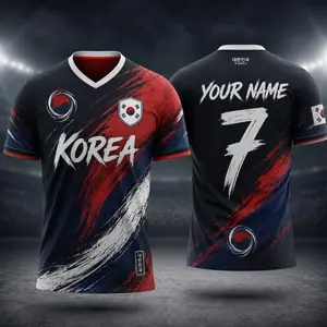 Korea Soccer Jersey Personalized, South Korea Football Shirt Custom Name Number, Korean Fan Gift, National Team Jersey