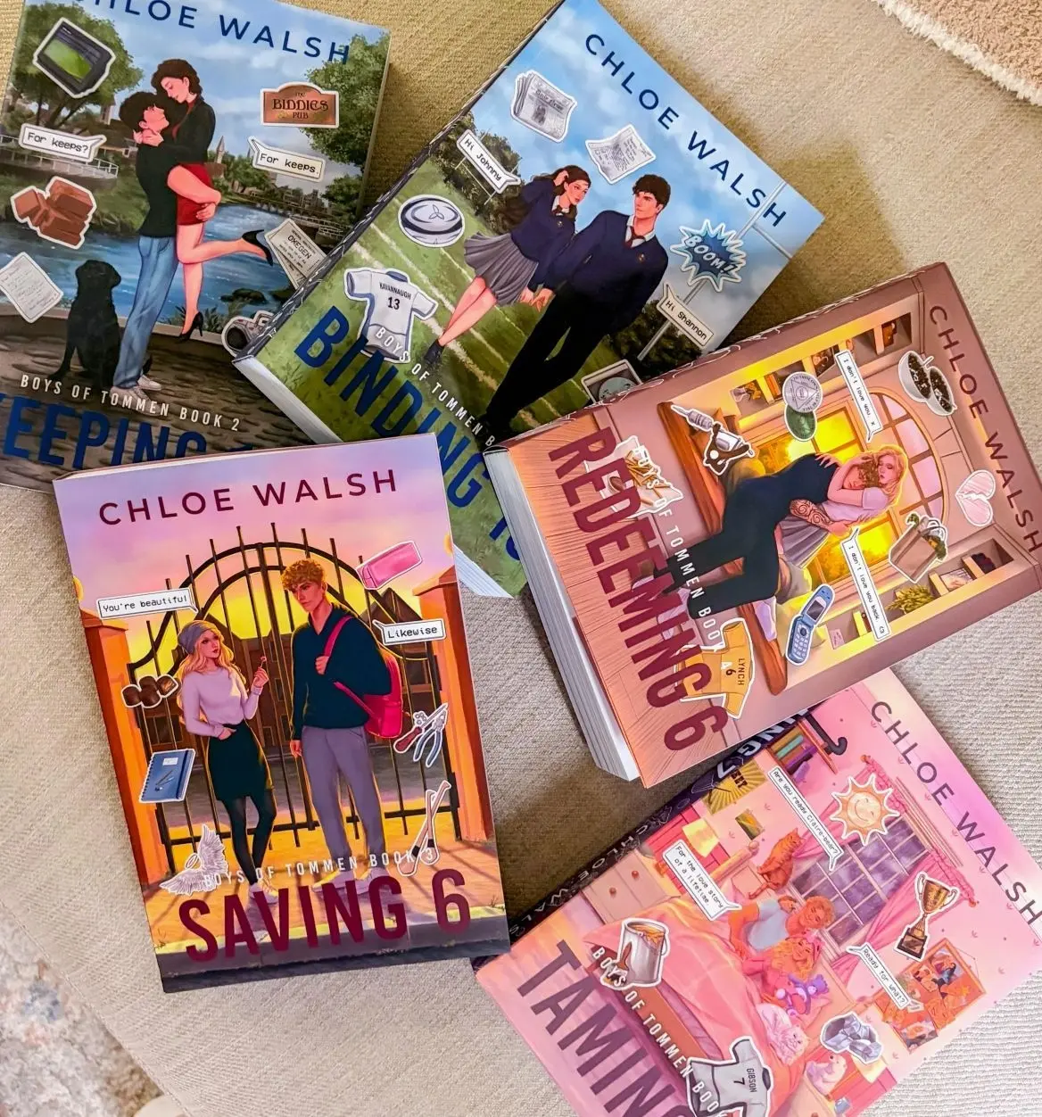 Boys of Tommen Special Edition Book Bundle, Chloe Walsh Series, Binding 13 Keeping 13 Saving 6 Redeeming 6 Taming 7 Special Edition Series Set for Romance Book Loversm, gift for fans, Gift For Her.