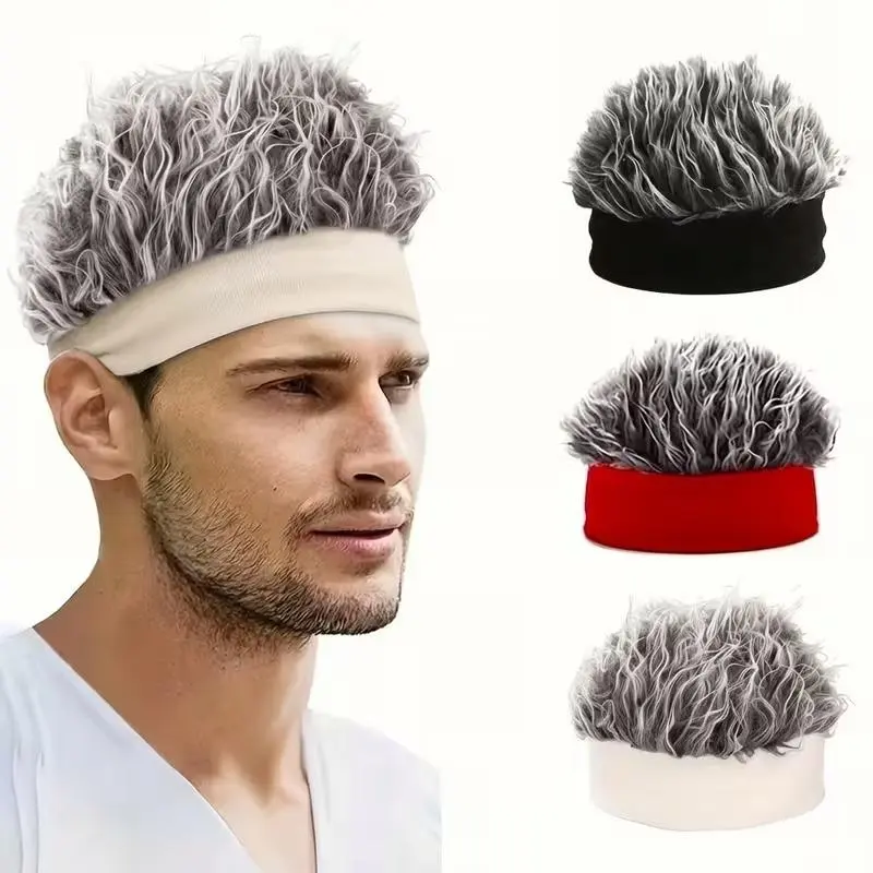 Unisex Face Framing Hairpiece with Pointed Texture and Knit Base, Heat-Resistant Synthetic Hair for Cosplayer & Casual Wear