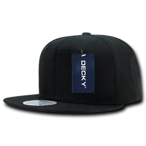 Classic 6-panel Solid Color Blank Baseball Hat - 100% Cotton Flat Round Bill Plain Adjustable Snapback Cap for Men & Women