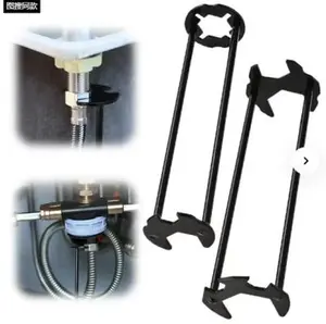 2PCS Basin Wrench, Upgraded Multifunctional Sink Wrench Faucet Wrenchs Tight Space Universal Installer Tool for Bathroom Kitchen (2PC Set) angle grinder holder
