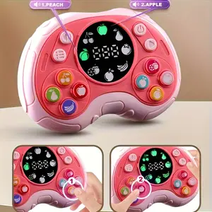 Educational Game Console Toy for Toddlers – Fun Interactive Learning with Colorful Buttons, Battery-Powered (Batteries Not Included), Pink, Develops Fine Motor Skills, Great Birthday Easter Gift for Kids