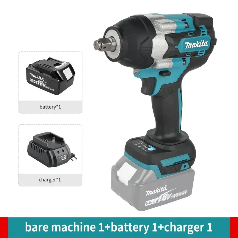 Makita DTW700 Electric Wrench 1000N.M Brushless Cordless Impact Wrench ...